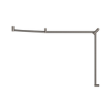 Nero Mecca Care 32mm Dda Toilet Grab Rail Set 45 Degree Continuous 750X965X1025mm Brushed Nickel NRCR3245CBN