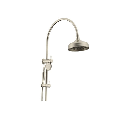 ADP Eternal Gooseneck Twin Shower Set Brushed Nickel JTAPSRTSETSOENK