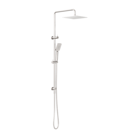 Nero Square Project Twin Shower Brushed Nickel NR232105EBN