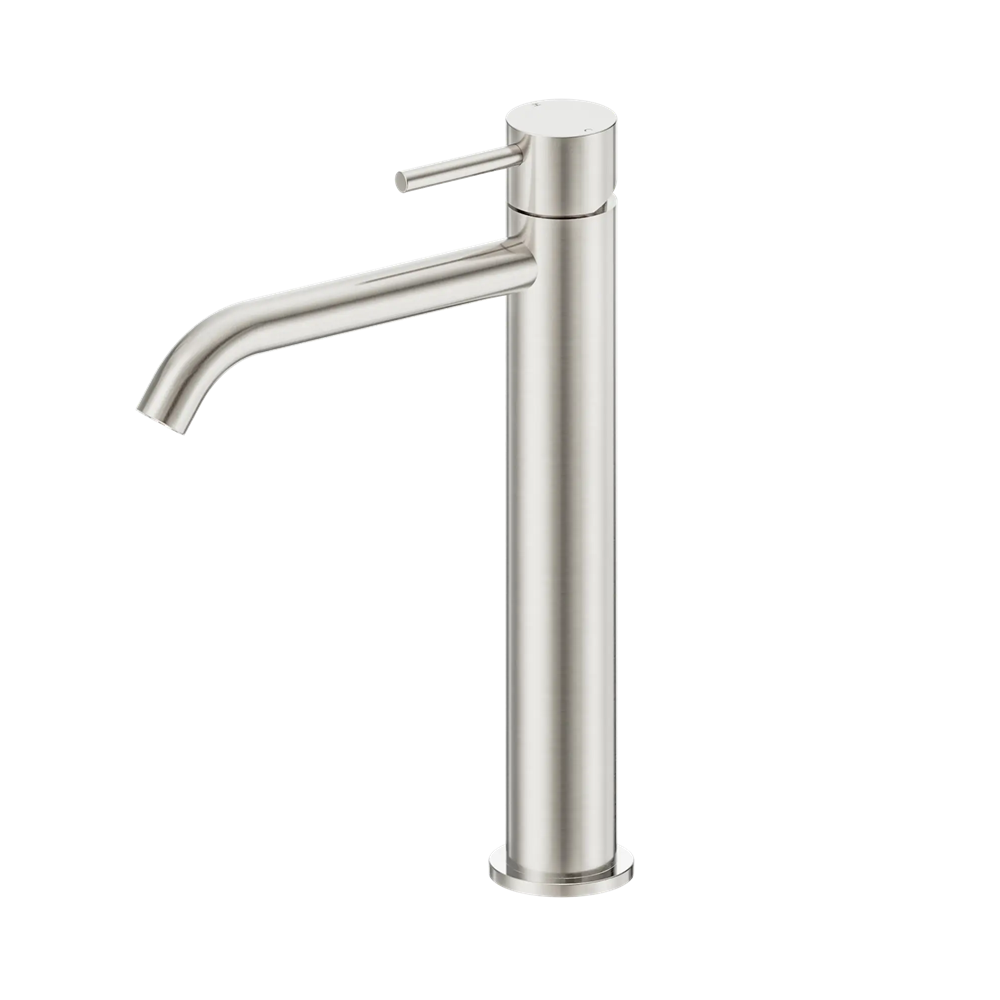 Nero Dolce Ii Curved Spout Tall Basin Mixer Brushed Nickel 25B015BN