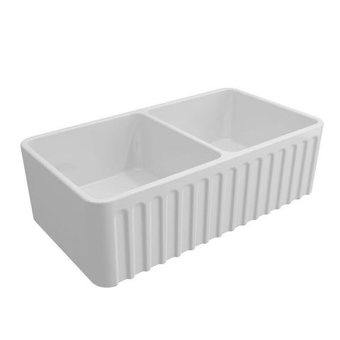 Turner Hastings KIT Novi Fireclay Butler Sink 850x460mm (w/ Overflow. Inc. Waste) Matte White NO853FSMWOF