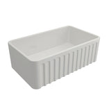 Turner Hastings KIT Novi Fireclay Butler Sink 750x460mm (w/ Overflow. Inc. Waste) Matte White NO753FSMWOF