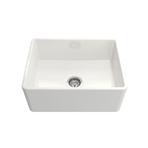 Turner Hastings KIT Novi Fireclay Butler Sink 600x460mm (w/ Overflow. Inc. Waste) Matte White NO603FSMWOF