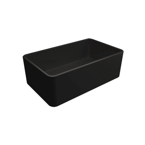 Turner Hastings KIT Novi Fireclay Butler Sink 750x460mm (w/ Overflow. Inc. Waste) Matte Black NO75FSMBOF