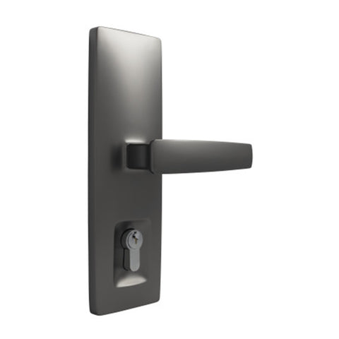 Gainsborough Trilock Urban Aurora Double Cylinder Entrance Lever Set Satin Graphite 8951AURSG