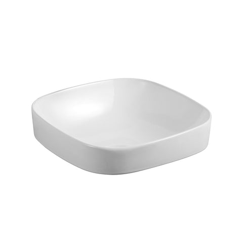 Seima Obello 372 Semi-Inset Basin Rounded Square 370x370mm (No Taphole) Gloss White 192958