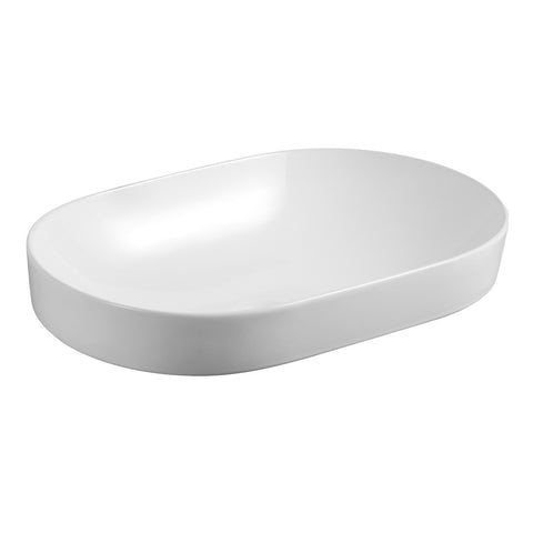 Seima Obello 550 Semi-Inset Basin Ellipse 550x370mm (No Taphole) Gloss White 192961