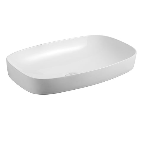 Seima Obello 555 Semi-Inset Basin Rounded Rectangular 600x380mm (No Taphole) Gloss White 192962