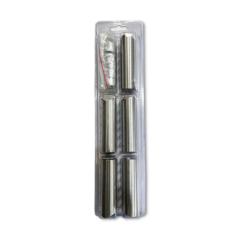 Radiant Round Full Set Brackets & Fixings 80mm Brushed Satin BRU-LR-BRACKETSET
