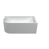 Seima Plati 110 Freestanding Bath 1500mm Right Corner White with Smartfill  Gunmetal 192575