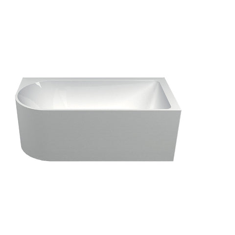 Seima Plati 110 Freestanding Bath 1500mm Right Corner White with Smartfill  Gunmetal 192575