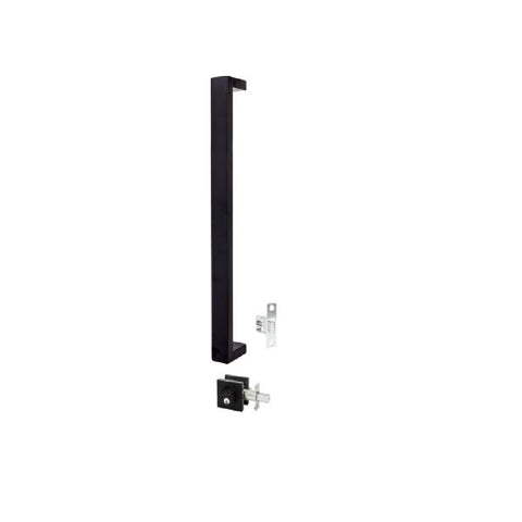 Gainsborough Oblong 600mm Pull Handle Entrance Set Matte Black OBL600PHENTMBK