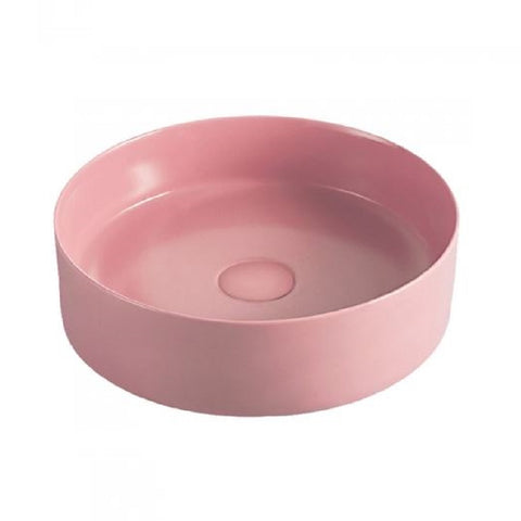 Fienza Reba Above Counter Basin 360x360mm w/ Pop Up Waste Matte Pink RB3134P-PU