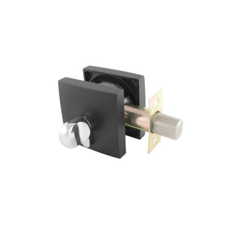 Gainsborough Neue Single Cyclinder Deadbolt Smooth Square Matte Black 1846SMMB