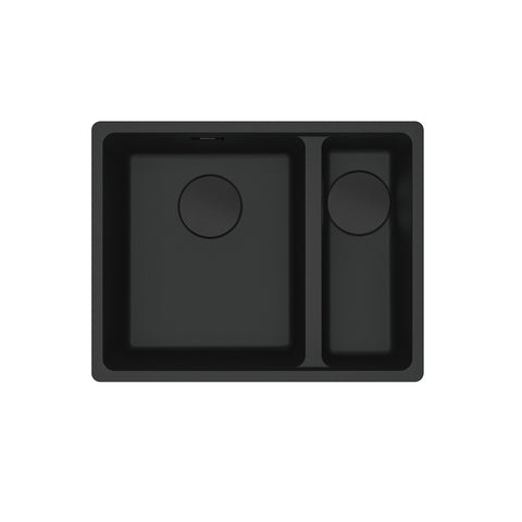 Franke Sink Maris 560mm 1 and 1/2 Bowl Right Hand Topmount (Inc.DT651) Matte Black MRG 660/34-15FPC SBR MB