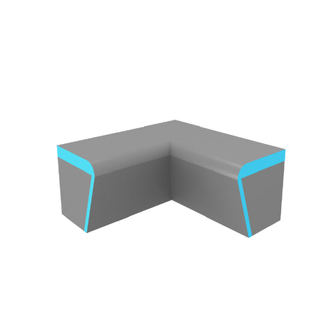 Radiant Thermasheet Curved Corner Shower Seat 1000x450x470mm RSBC-CNR-1000