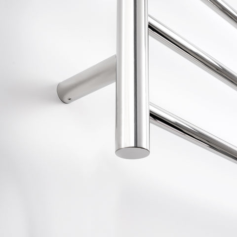 Radiant Polished 600 x 1100mm Round Heated Towel Rail (Left Wiring) RTR02LEFT