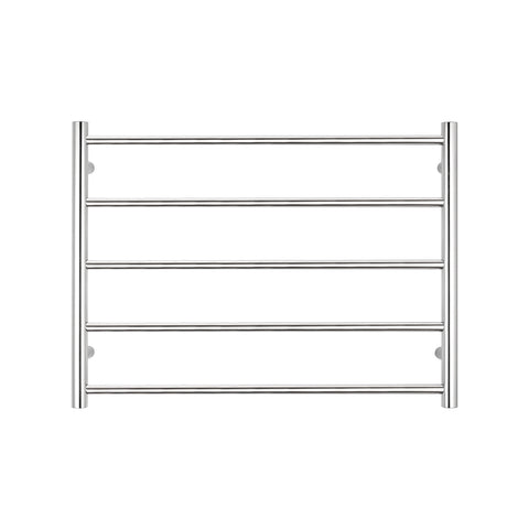 Radiant Polished 750 x 550mm Round Heated Towel Rail (Left Wiring) RTR03LEFT