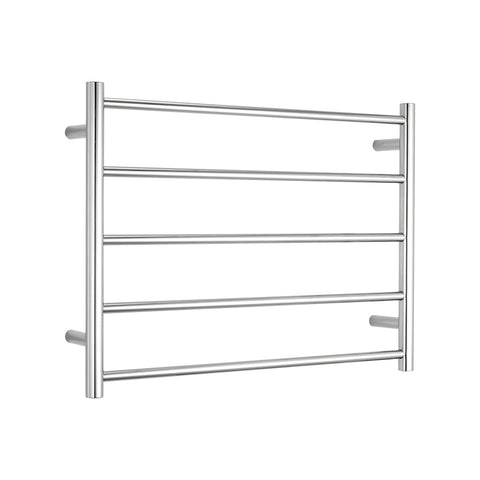 Radiant Polished 750 x 550mm Round Heated Towel Rail (Left Wiring) RTR03LEFT