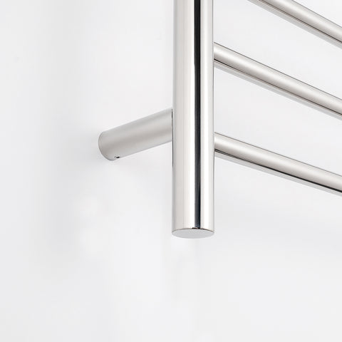 Radiant Round Heated Towel Rail Left 430x1100mm Mirror Polished RTR430LEFT
