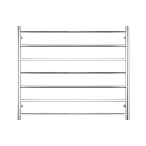 Radiant Polished 900 x 750mm Round Heated Towel Rail (Left Wiring) RTR08LEFT
