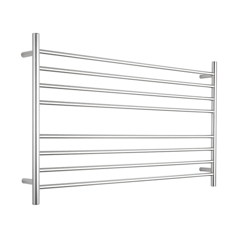 Radiant Polished 1300 x 750mm Round Heated Towel Rail (Left Wiring) RTR09LEFT