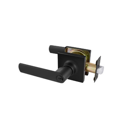 Gainsborough TradePro Bela Square Entrance Key In Lever Set Matte Black 1440PROSQBELMB