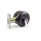 Gainsborough Neue Single Cyclinder Smooth Round Deadbolt Matte Black 1946SMMB