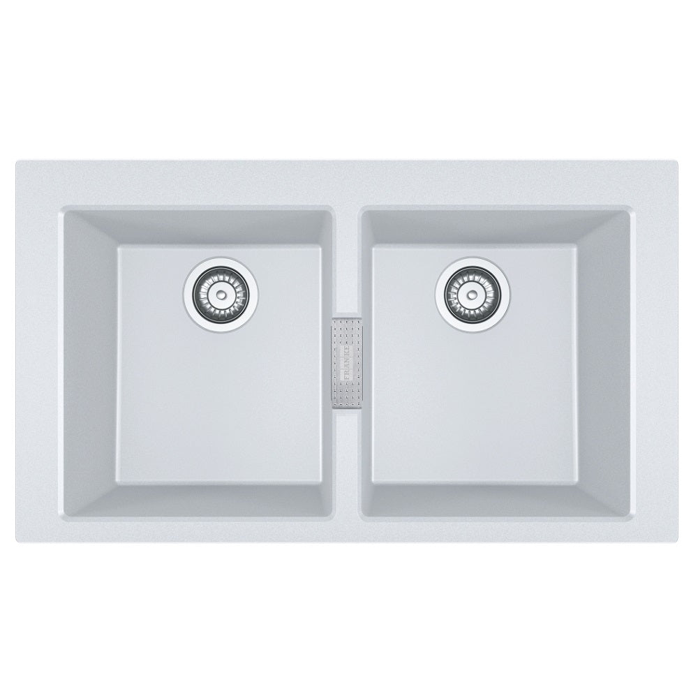Franke Sirius Tectonite Sink Double Bowl 860mm White S2D620PW