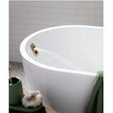 Seima Arko 120 Freestanding Bath 1500mm Matte White with Smartfill  Brushed Nickel 192550