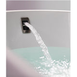 Seima Plati 110 Freestanding Bath  1500mm Left Corner White with Smartfill  Black 192573