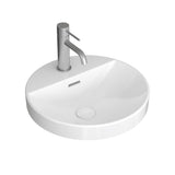 Seima Syros 400 Semi-Inset Basin Round w/ Overflow 400x400mm (No Taphole) Gloss White 192636