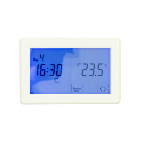 Radiant Touchscreen Dual Zone Timer/Thermostat Horizontal White TS8100-DUAL-H