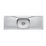 Oliveri Ultraform Single Bowl Sink & Double Drainer 1180mm Topmount (1 Taphole) Stainless Steel UF16 1TH