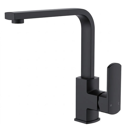 Fienza Koko Swivel Sink Mixer Lead Free Matte Black 218105B-LF