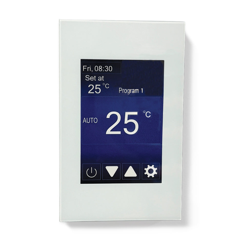 Radiant Premium Universal Touch Screen Thermostat Vertical Or Horizontal Orientation White UTSW-TH
