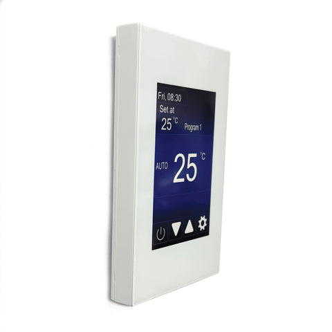 Radiant Premium Universal Touch Screen Thermostat Vertical Or Horizontal Orientation White UTSW-TH