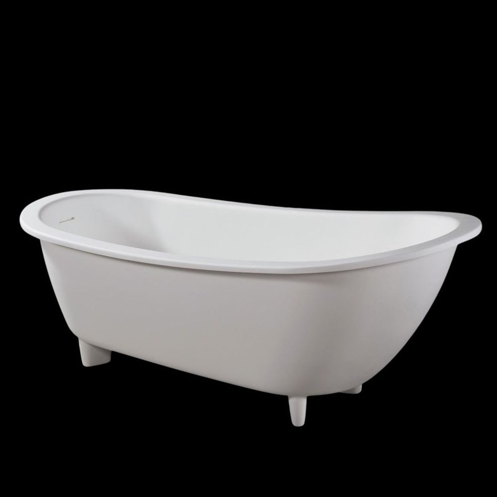 Kaskade Pure Genevieve Freestanding Slipper Bath 1700mm Matte White VX40-1700-NIK8656KNA