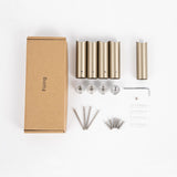 Radiant Round Full Set Brackets & Fixings 80mm Warm Brushed Nickel WBN-LR-BRACKETSET