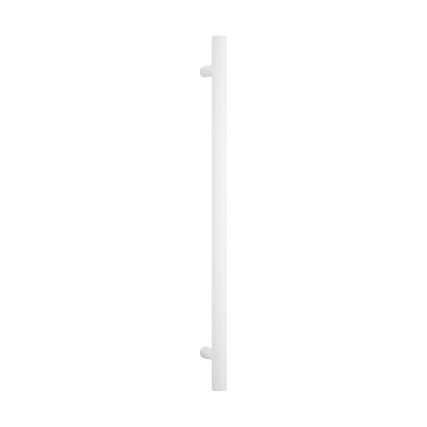 Radiant Non Heated Round Single Bar Towel Rail Vertical 950mm Matte White NH-WH-VTR-950