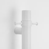Radiant Non Heated Round Single Bar Towel Rail Vertical 950mm Matte White NH-WH-VTR-950