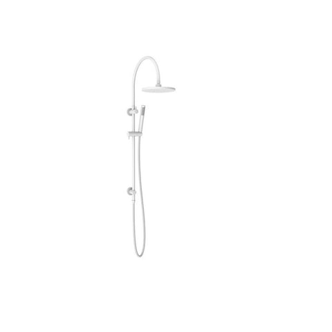 ADP Soul Gooseneck Twin Shower Set Matte White JTAPSRTSETSOUWH