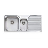 Oliveri Nu-Petite 1080mm 1 & 1/2 Bowl Topmount Sink With Drainer Stainless Steel NP601