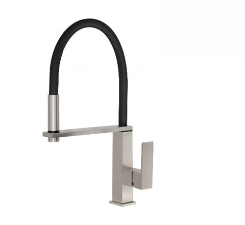 Phoenix Vezz Flexible hose sink mixer square brushed nickel (2530531737660)