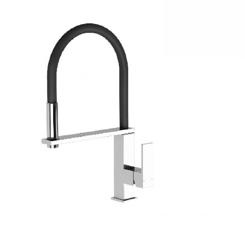 Phoenix Vezz Flexible hose sink mixer square chrome (2530532098108)