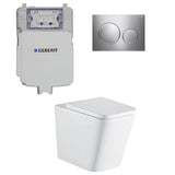 Geberit Toilet Package, Oliveri Munich Wall Face Toilet Pan to Floor, Sigma 8 Inwall Cistern with Sigma 20 Flush Plate Bright Chrome (4675266543676)