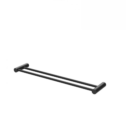 Phoenix Vivid Slimline Double Towel Rail 600mm Matte Black (4129891614780)