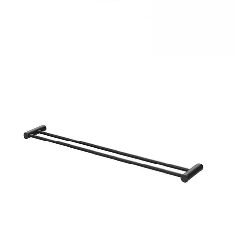 Phoenix Vivid Slimline Double Towel Rail 800mm Matte Black (4129891713084)