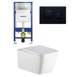 Geberit Toilet Package, Oliveri Munich Wall Hung Pan, Sigma 8 Inwall Cistern Frame with Sigma 20 Flush Plate Matt Black (4675266936892)