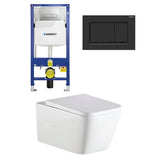 Geberit Toilet Package, Oliveri Munich Wall Hung Pan, Sigma 8 Inwall Cistern Frame with Sigma 30 Flush Plate Matt Black (4675266838588)